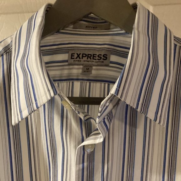 Shirts Mens Express Dress Shirt Fitted Long Sleeve Medium Poshmark